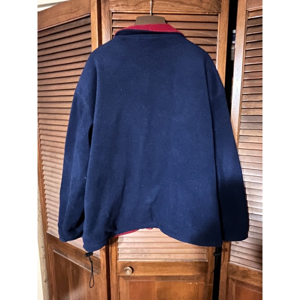 ICECUBE Womens Reversible Fleece Jacket Womens XL Navy Red Full Zip Vintage 90s - Picture 3 of 9